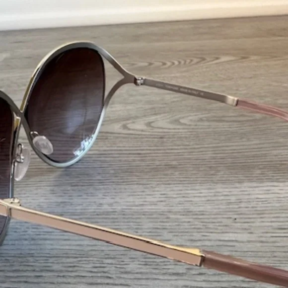 Tom Ford Sienna Round Frame Sunglasses, Silver/Light Pink  display picture 3